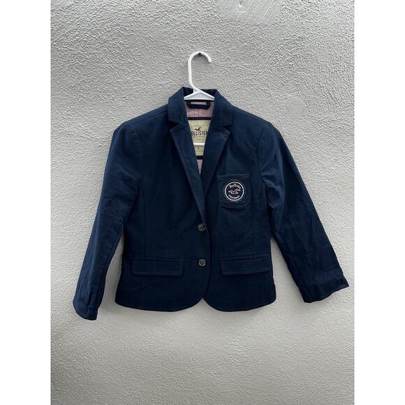 Hollister Womens Blazer Jackets Size Small Blue Two Button Up Preppy Long Sleeve - Picture 1 of 14